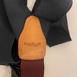 Vintage Paul Stuart Mens Suspenders Braces Made in England Navy And Burgundy‎